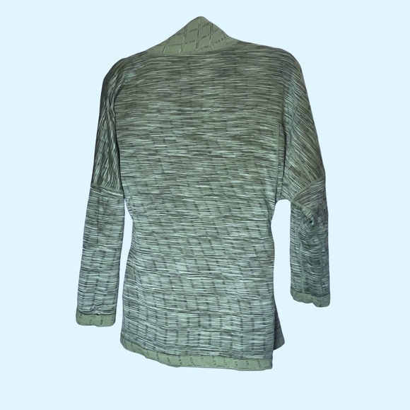 Womens Medium Nike Yoga Therma Fit Reversible Luxe Jacquard Oversized Robe Green - Picture 5 of 8